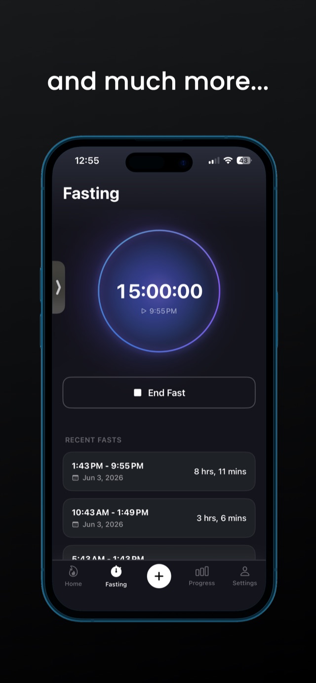 Calva fasting timer screen